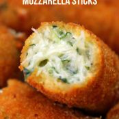 Spinach Dip Mozzarella Sticks
